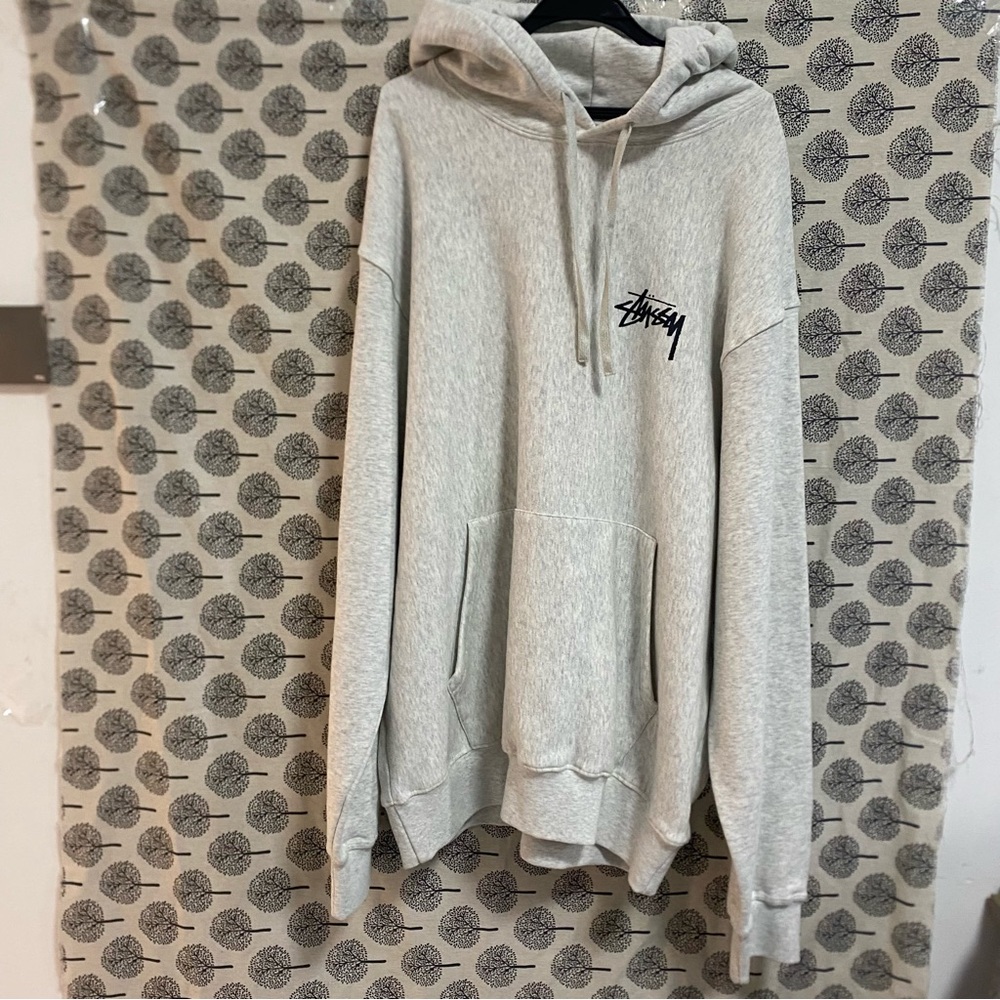 Stussy Grey Graphic Sport Hoodie
